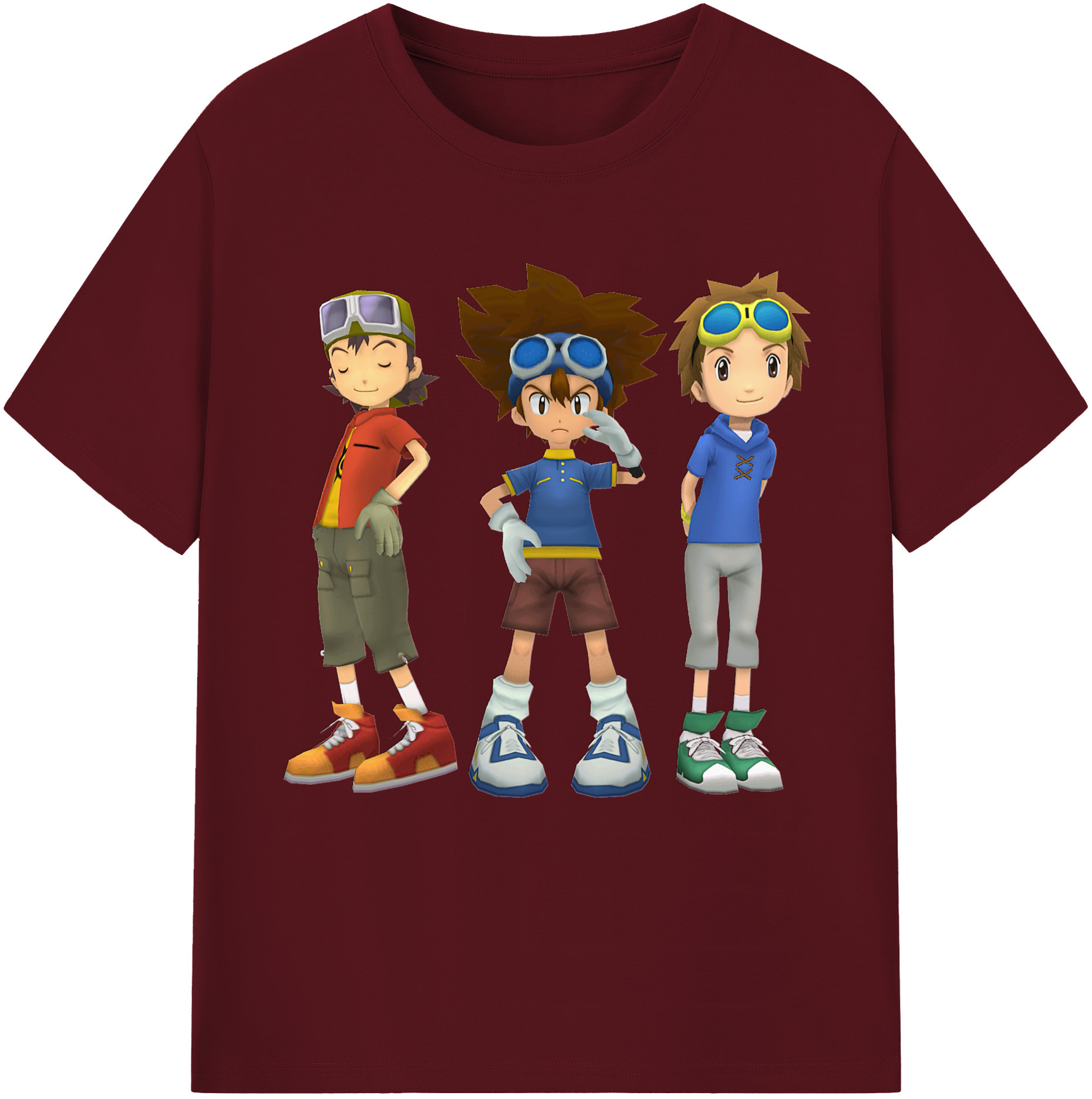（画像用） Digimon デジタルモンスター/デジモン 綿100％半袖Tシャツ（フロントプリント）